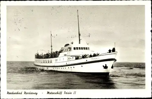 Ak Nordseebad Norderney, Motorschiff Frisia II