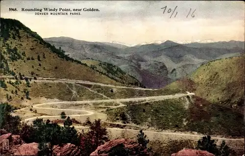 Ak Golden Colorado USA, Rounding Windy Point, Denver Mountain Parks