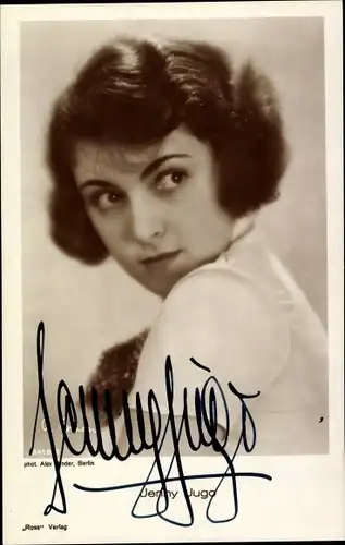 Ak Schauspielerin Jenny Jugo, Portrait, Autogramm