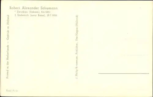 Ak Komponist Robert Schumann, Portrait