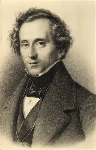 Ak Komponist Felix Mendelssohn-Bartholdy, Portrait