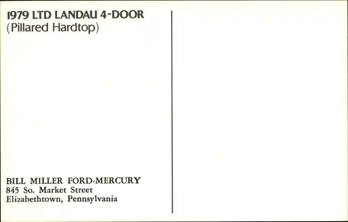 Ak 1979 Ltd Landau 4 Door, Pillared Hardtop, Ford