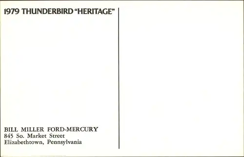 Ak Auto, Ford Mercury, 1979 Thunderbird Heritage