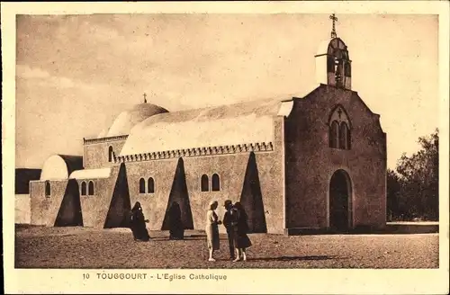 Ak Touggourt Algerische, katholische Kirche