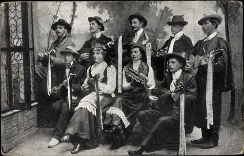 Ak Musikergruppe, Original-Mandolinen-Ensemblr Evviva l'Italia