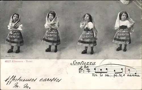Lied Ak Santuzza, Mädchen-Portrait, Kopftuch