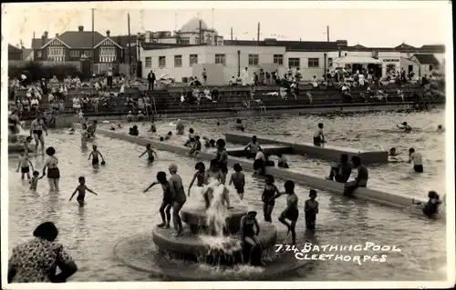 Ak Cleethorpes Yorkshire England, Badebecken