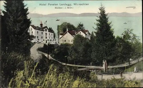 Ak Wienachten Kanton Appenzell Schweiz, Hotel Pension Landegg