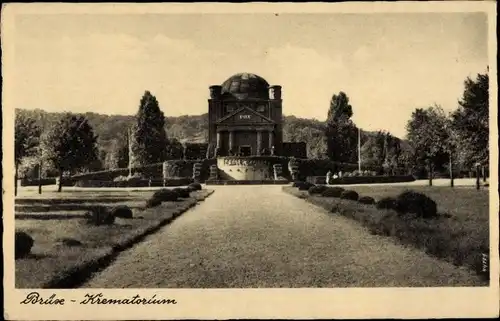 Ak Most Brüx Region Aussig, Krematorium