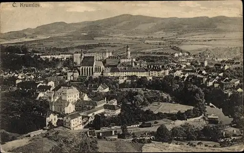 Ak Český Krumlov Böhmisch Krumau Krummau Südböhmen, Gesamtansicht