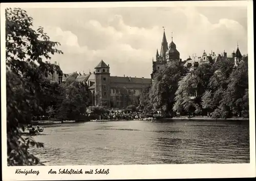 Ak Kaliningrad Königsberg Ostpreußen, Schlossteich, Schloss