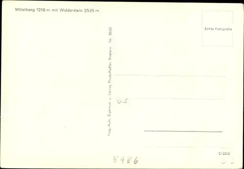 Ak Mittelberg Vorarlberg, Großer Widderstein, Winter