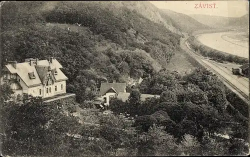 Ak Závist Sawist Zawiest Südmähren, Gesamtansicht