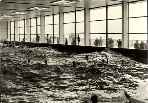 Ak Ostseebad Warnemünde Rostock, Hotel Neptun, Meeresbrandungsbad. Schwimmbecken