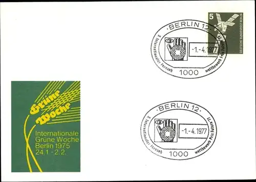 Ak Berlin Charlottenburg, Internationale Grüne Woche 1975, 5. Fernsehwettbewerb Prix Futura 1977