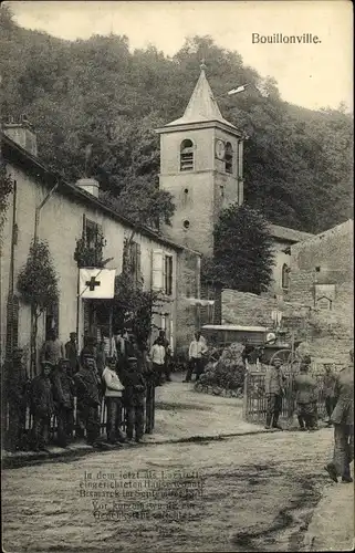 Ak Bouillonville Meurthe et Moselle, Lazarett, Bismarck, Gedenkstein