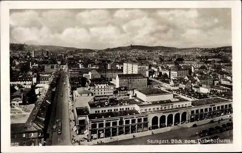 Ak Stuttgart in Württemberg, Blick vom Bahnhofturm