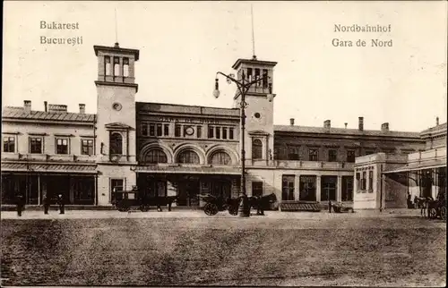 Ak București Bukarest Rumänien, Nordbahnhof, Gara de Nord