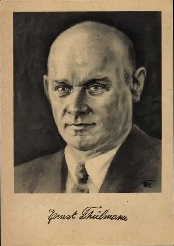 Künstler Ak Ernst Thälmann, Deutscher Politiker der Weimarer Republik, KPD, Portrait