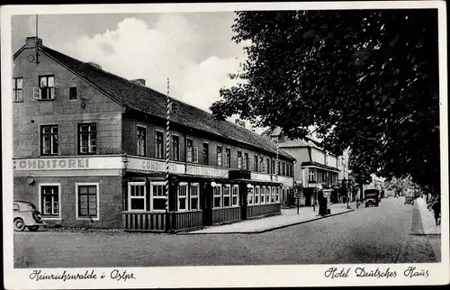 Ak Slawsk Heinrichswalde Ostpreußen, Hotel Deutsches Haus, Conditorei