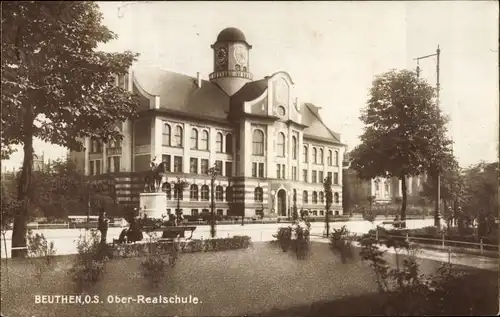 Ak Bytom Beuthen Oberschlesien, Oberrealschule