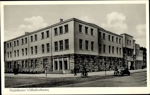 Ak Wilhelmshaven in Niedersachsen, Stadttheater, Auto