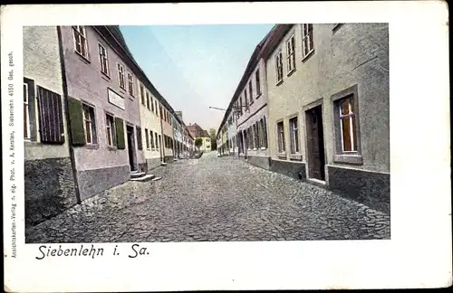 Golden Windows Leuchtfenster Ak Siebenlehn Großschirma in Sachsen, Straßenpartie