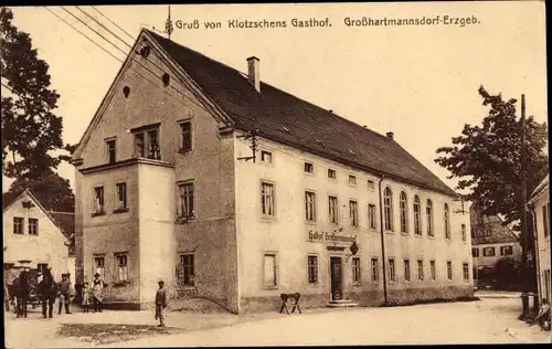 Ak Großhartmannsdorf im Erzgebirge, Klotzschens Gasthof