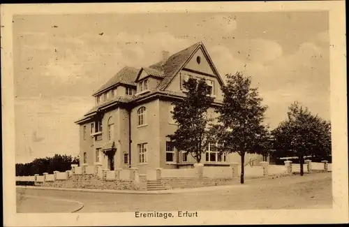 Ak Erfurt in Thüringen, Restaurant Eremitage