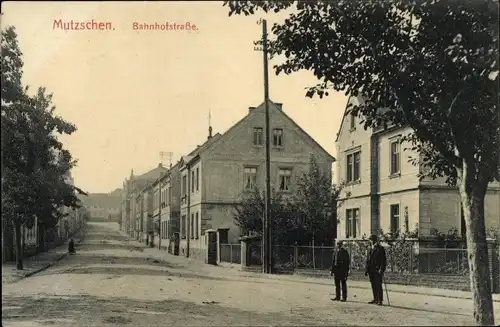 Ak Mutzschen Grimma in Sachsen, Bahnhofstraße