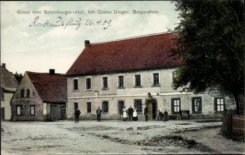 Ak Belgershain in Sachsen, Gasthaus Schönburger Hof, Inh. Gustav Dinger