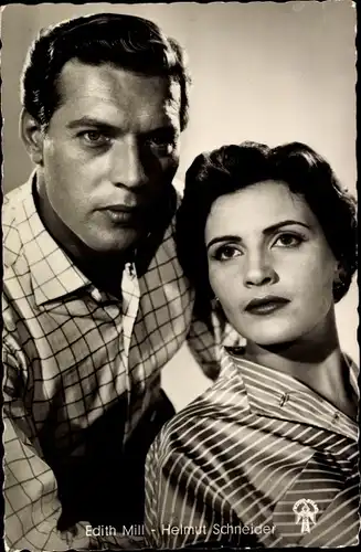 Ak Schauspielerin Edith Mill und Helmut Schneider