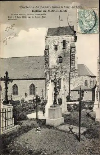 Ak Laon-Aisne, Kirche von Mortiers