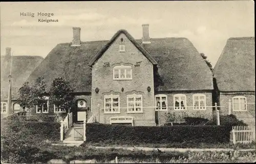 Ak Hallig Hooge in Nordfriesland, Königshaus