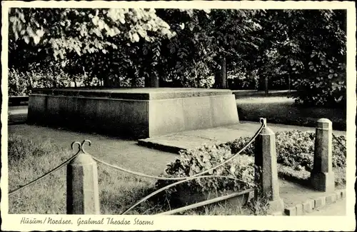 Ak Husum in Nordfriesland, Grabdenkmal Theodor Storm