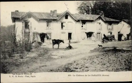 Ak La Harazée Vienne le Château Marne, Le Chateau