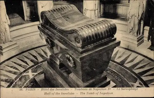 Ak Paris VII, Hotel des Invalides, Grab von Napoleon I., Der Sarkophag