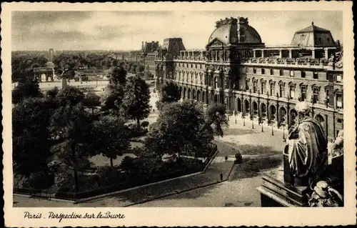 Ak Paris I., Perspektive auf den Louvre