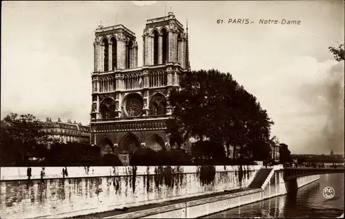 Ak Paris IV Ile de la Cité, Kathedrale Notre Dame