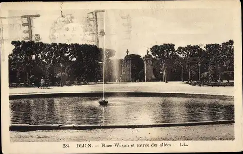 Ak Dijon Côte d'Or, Place Wilson und Eingang zu den Gassen