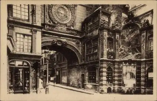 Ak Rouen Seine Maritime, Die große Uhr