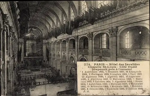 Ak Paris VII, Hotel des Invalides, Chapelle St. Louis