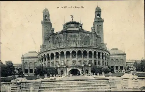 Ak Paris XVI, Trocadéro