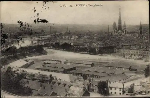 Ak Rouen Seine Maritime, Gesamtansicht