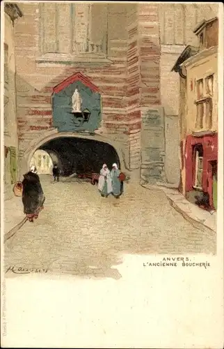 Künstler Litho Cassiers, H., Antwerpen Flandern, alter Schlachthof