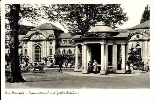 Ak Bad Nenndorf an der Weser, Brunnentempel, großes Badehaus