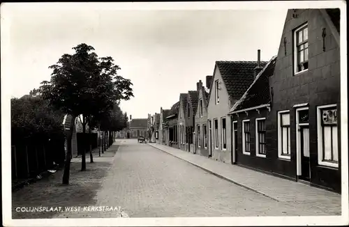 Ak Colijnsplaat Zeeland, West Kerkstraat