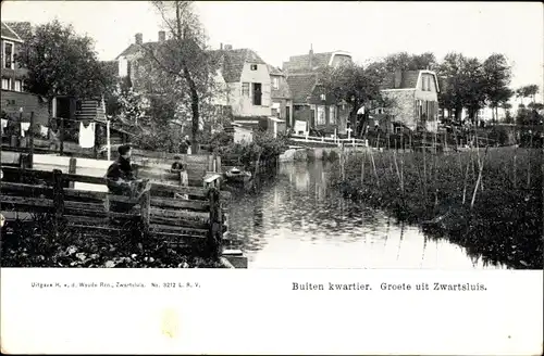Ak Zwartsluis Overijssel Niederlande, Buiten kwartier