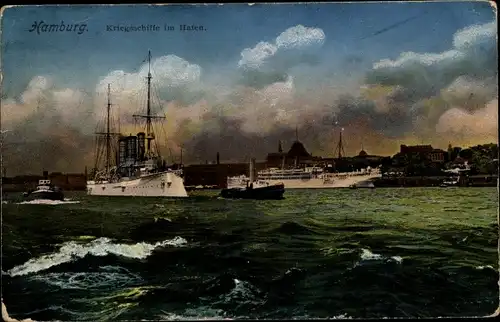 Ak Hamburg Mitte Altstadt, Hafen, Schiffe