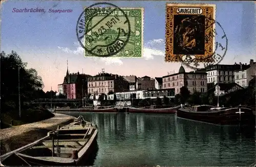 Ak Saarbrücken im Saarland, Saar, Boote